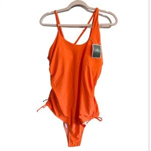 Eomenie NWT Women’s Classic One-Piece Swimsuit in Bright Orange Size 2XL